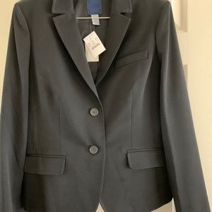 J Crew Black Wool 2 Button Wool Blazer- 14- NWT